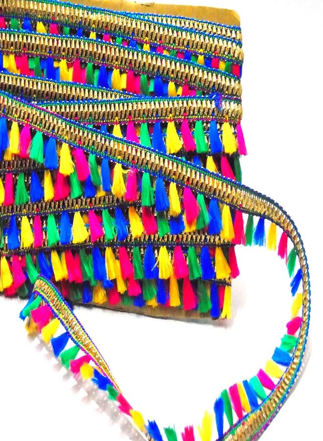 Strala Multicolor Laces for Dresses, Sarees, Lehenga, Suits, Bags, Decorations, Borders, Crafts and Home Décor,Blouse (9mtr) Design-43 - Image 2